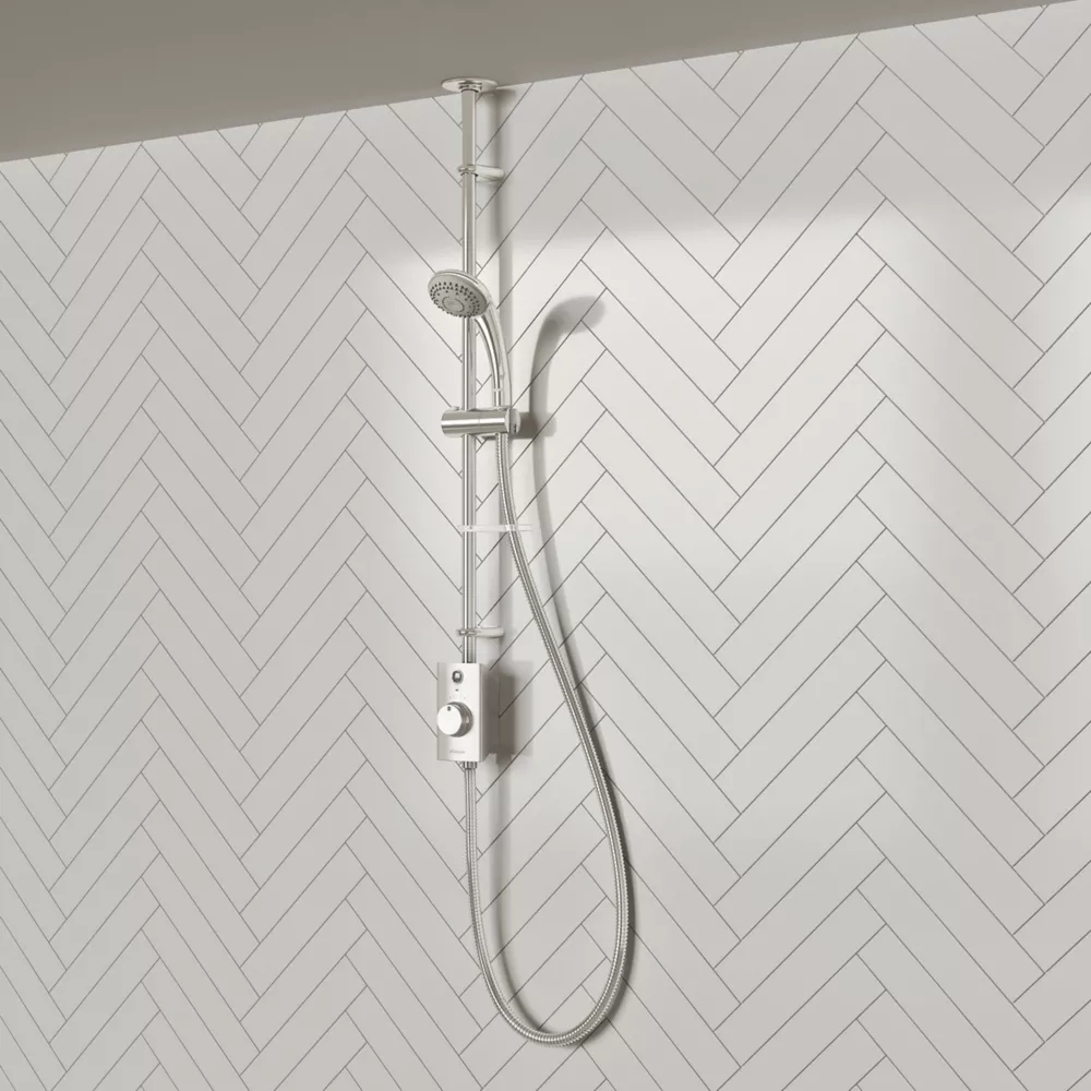 Aqualisa Visage HP/Combi Ceiling-Fed Single Outlet Chrome Thermostatic Digital Shower - Image 2