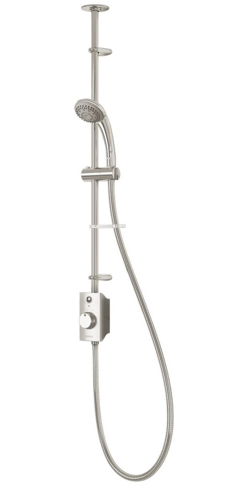Aqualisa Visage HP/Combi Ceiling-Fed Single Outlet Chrome Thermostatic Digital Shower