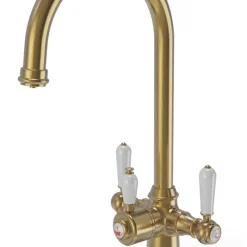 ETAL Traditional Cruciform 3-in-1 Hot Water Kitchen Tap Gold