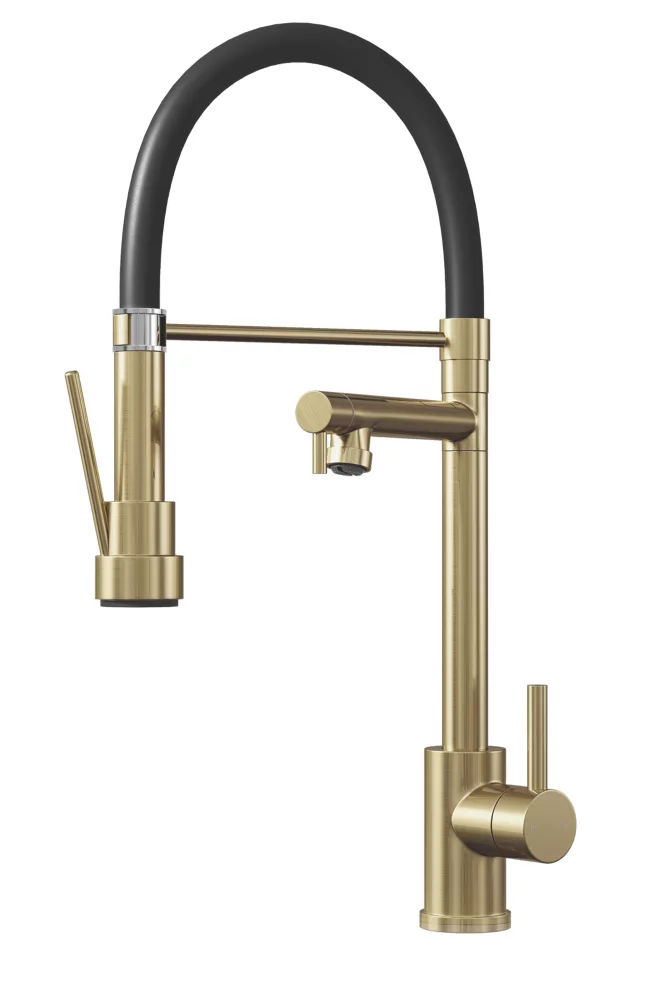 ETAL Goda Multi-Use Kitchen Mixer Tap Brushed Brass
