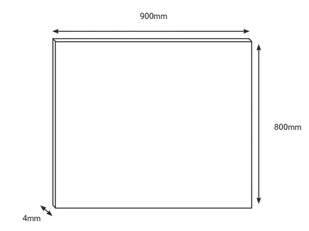 Splashwall Blue / Yellow Alloy Splashback 900 X 800 X 4mm - Image 4