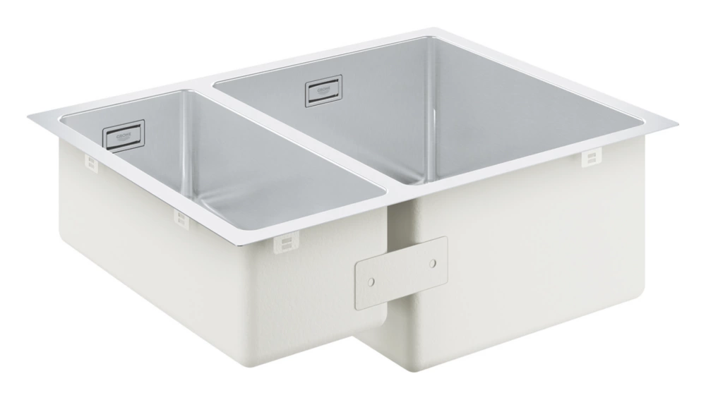 Grohe K700U Right Handed 1.5 Bowl Stainless Steel Undermount Sink 595 X 450mm