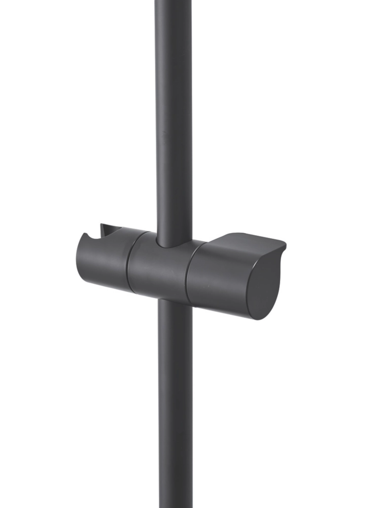 Swirl Rear-Fed Exposed Black Thermostatic Concentric Mixer Shower - Image 2