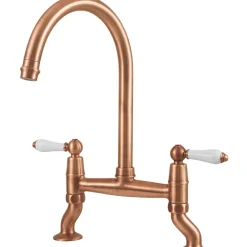 Clearwater Elegance Dual-Lever Mixer Tap Brushed Copper PVD