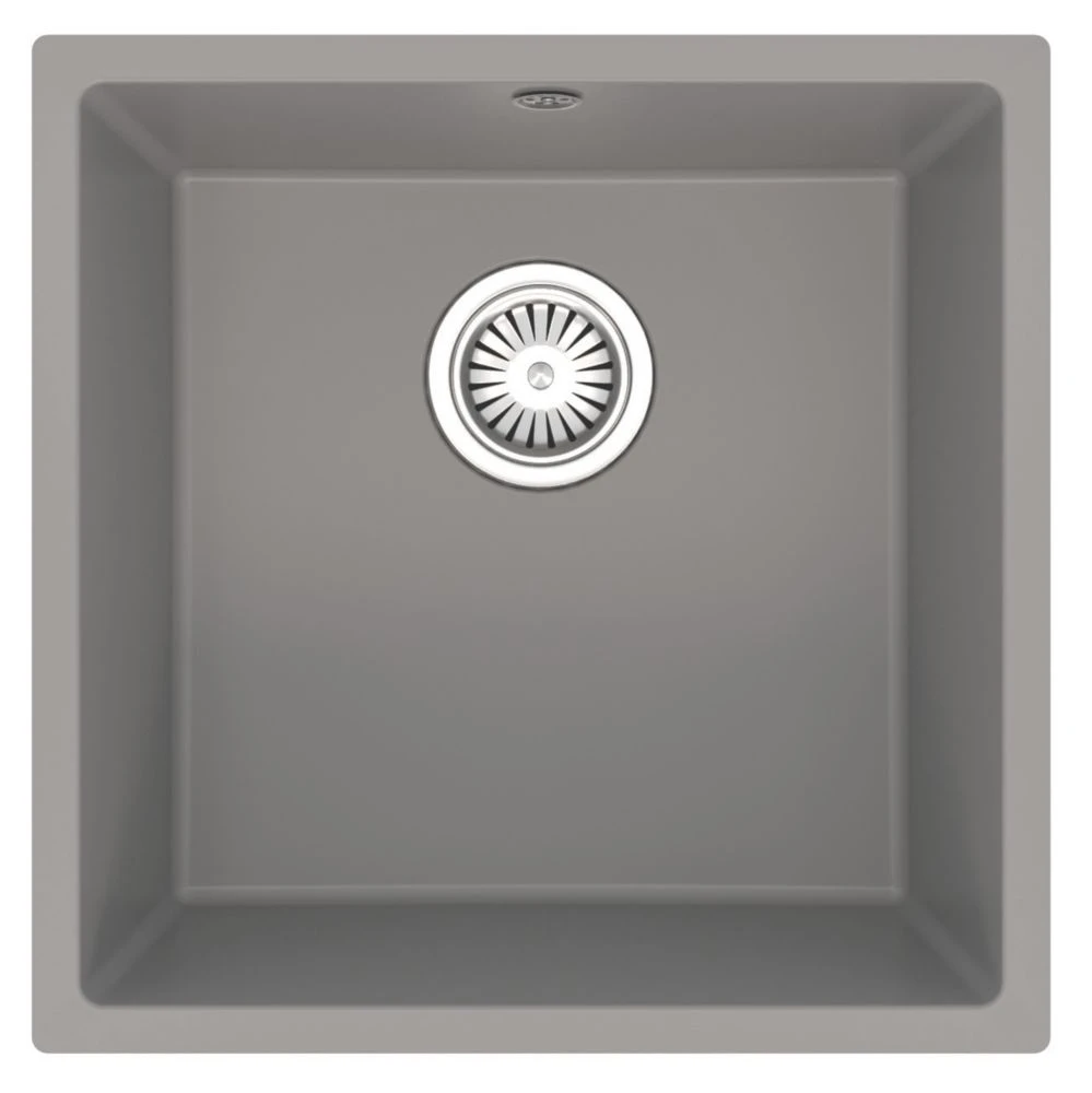 ETAL Comite 1 Bowl Granite Composite Kitchen Sink Matt Grey 440 X 440mm - Image 2