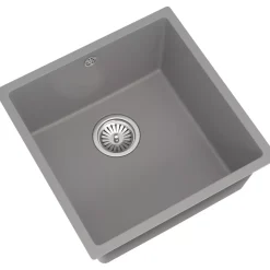 ETAL Comite 1 Bowl Granite Composite Kitchen Sink Matt Grey 440 X 440mm