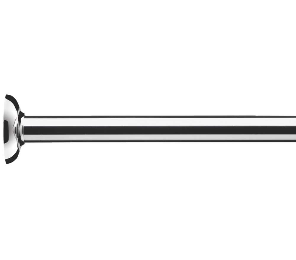 Croydex Straight Shower Curtain Rail System Aluminium Chrome 900-1760mm - Image 2