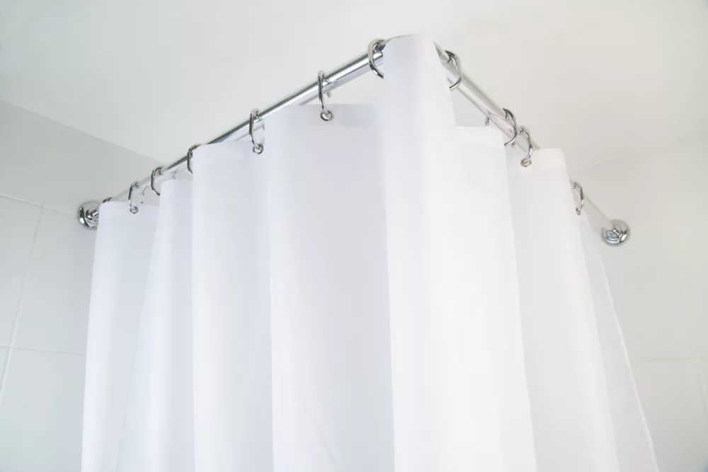 Croydex Straight Shower Curtain Rail System Aluminium Chrome 900-1760mm - Image 3