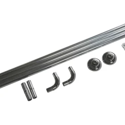 Croydex Straight Shower Curtain Rail System Aluminium Chrome 900-1760mm
