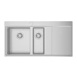 Clearwater Xeron 1.5 Bowl Stainless Steel Kitchen Sink 1000 X 520mm