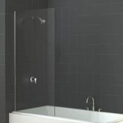 Triton Fast Fix Frameless Chrome Bathscreen 800 X 1500mm