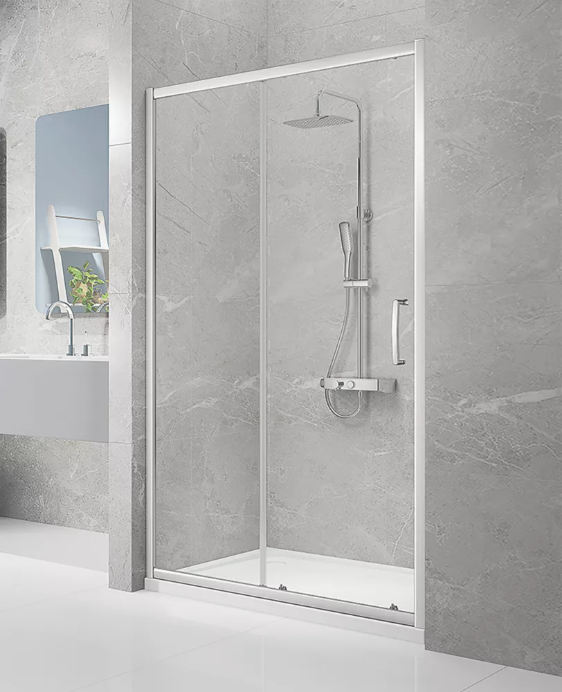 Triton Neo Eight Framed Rectangular Sliding Shower Door Chrome 1100 X 1900mm