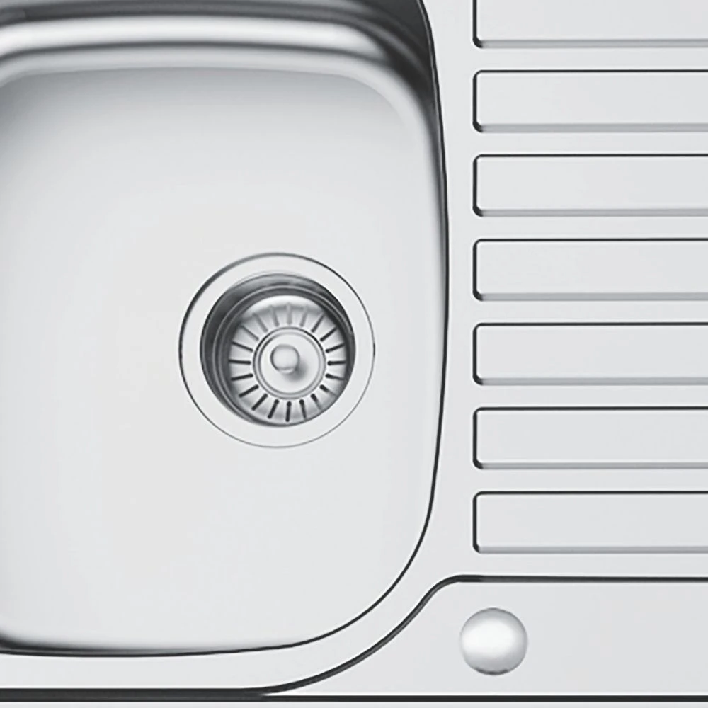 Bristan Inox 1 Bowl Stainless Steel Easyfit Universal Kitchen Sink 860 X 500mm - Image 2