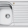 Bristan Inox 1 Bowl Stainless Steel Easyfit Universal Kitchen Sink 860 X 500mm
