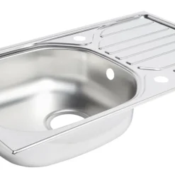 Essentials 1 Bowl Stainless Steel Kitchen Sink & Drainer 760 X 430mm