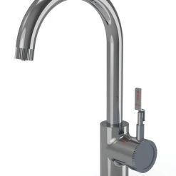 ETAL Industrial Single Lever 3-in-1 Hot Water Kitchen Tap Polished Chrome