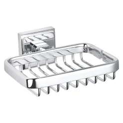 Aqualux Goodwood Glass Soap Basket Chrome