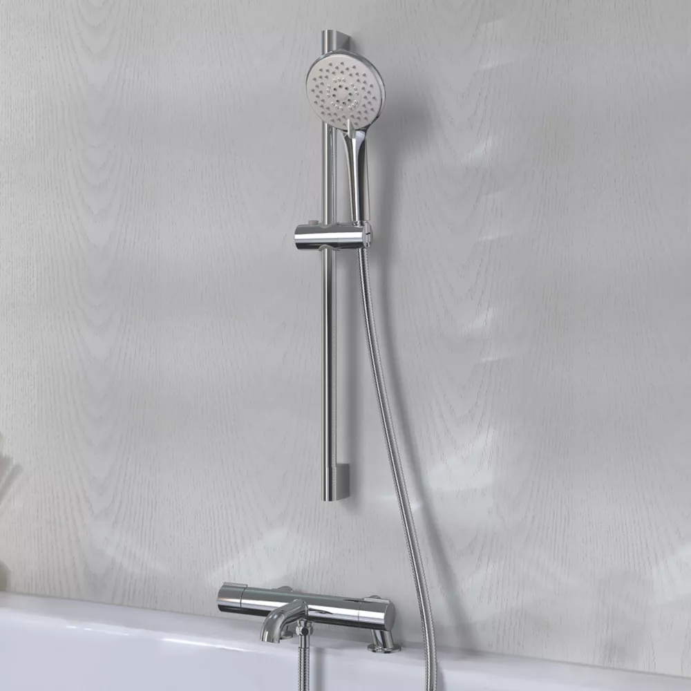 Swirl Deck-Mounted Thermostatic Bath Shower Mixer - Image 5
