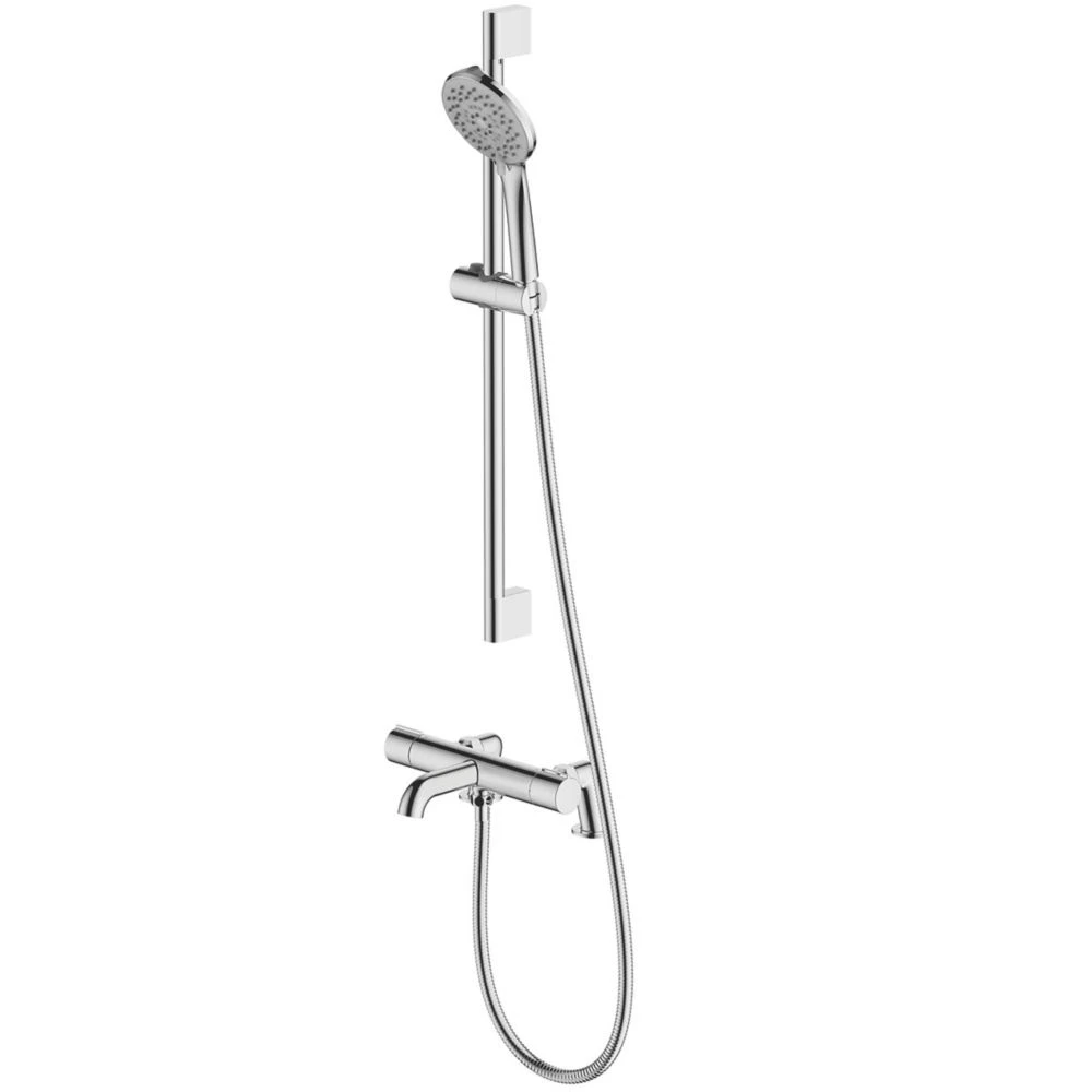 Swirl Deck-Mounted Thermostatic Bath Shower Mixer