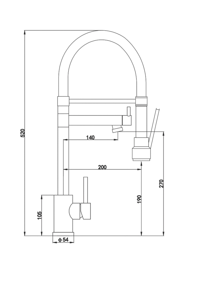 ETAL Goda Multi-Use Kitchen Mixer Tap Brushed Steel - Image 2