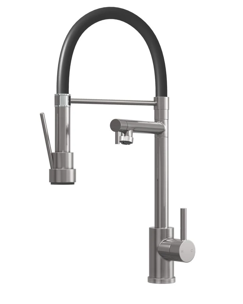 ETAL Goda Multi-Use Kitchen Mixer Tap Brushed Steel