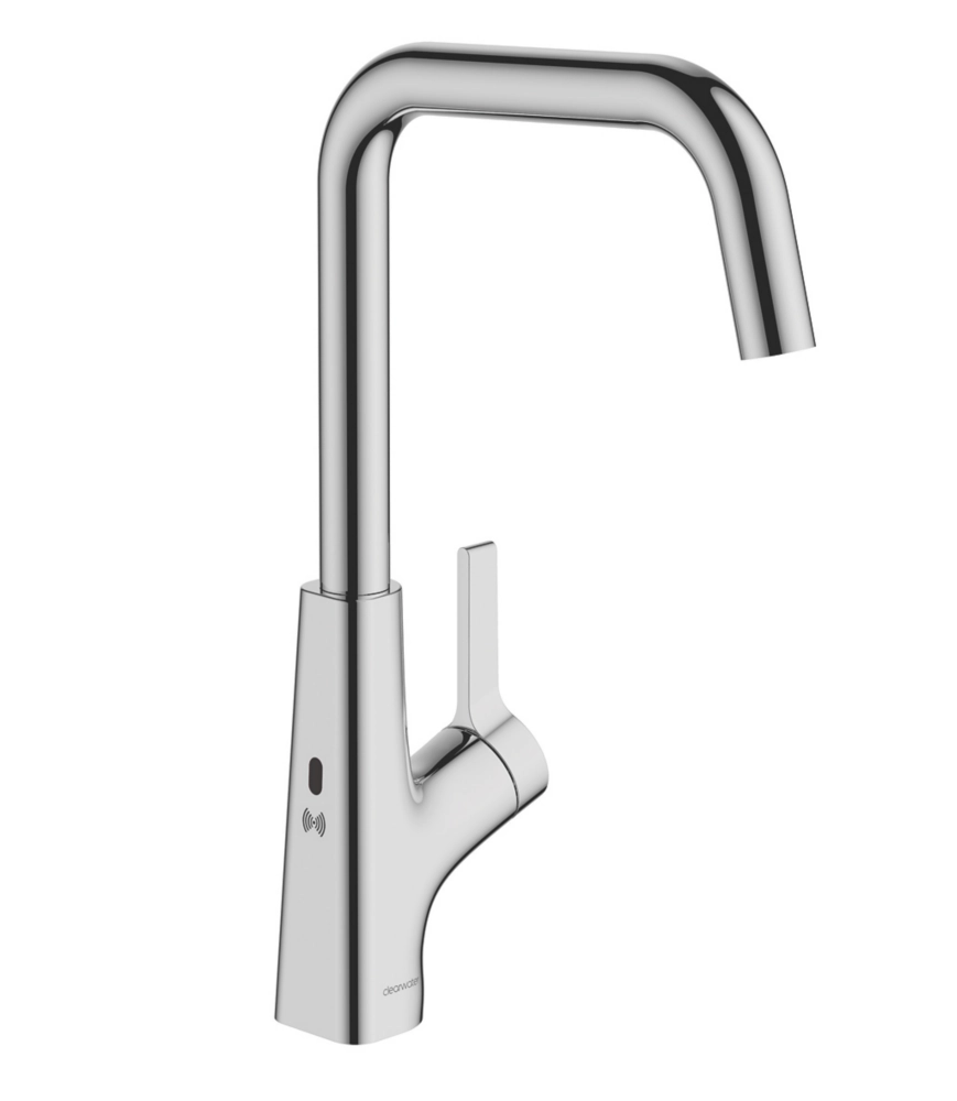 Clearwater Azia Battery-Powered Single Lever Monobloc Tap With Sensor Operation Chrome - Image 3