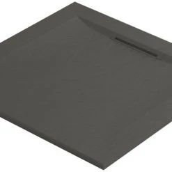 Mira Flight Level Square Shower Tray Slate Grey 800 X 800 X 25mm