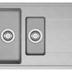 Franke Titan 1.5 Bowl Composite Kitchen Sink Urban Grey Reversible 500 X 200mm