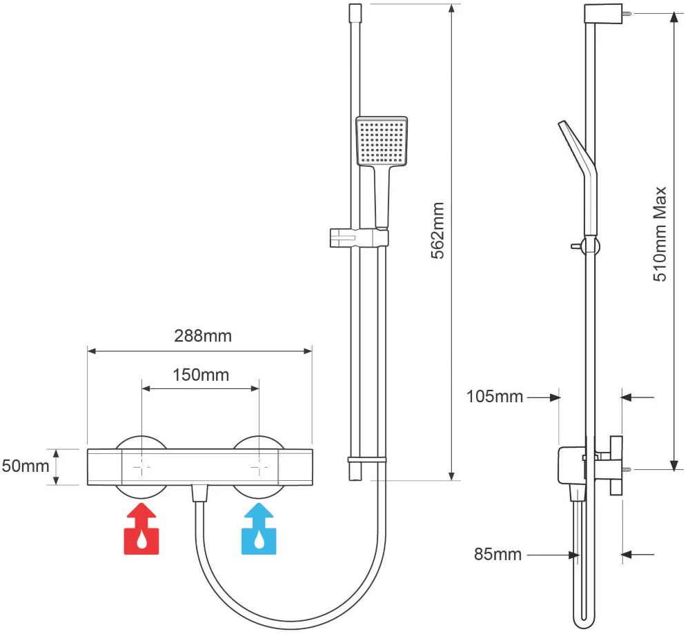 Mira Honesty EV Rear-Fed Exposed Chrome Thermostatic Mixer Shower - Image 4