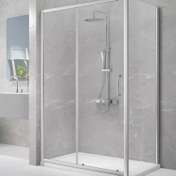 Triton Neo Eight Framed Rectangular Sliding Door Shower Enclosure Reversible Chrome 1000 X 760 X 1900mm