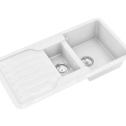 ETAL Comite 1.5 Bowl Composite Kitchen Sink White Reversible 1000 X 500mm