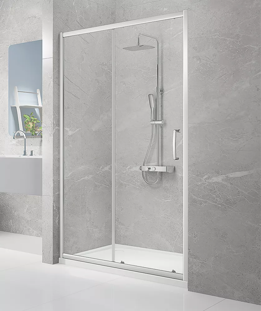 Triton Neo Eight Framed Rectangular Sliding Shower Door Chrome 1000 X 1900mm