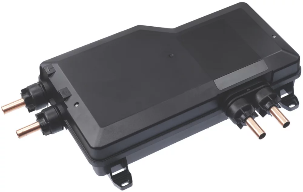 Mira Platinum Dual Gravity-Pumped Ceiling-Fed Dual Outlet Black / Chrome Thermostatic Wireless Digital Mixer Shower - Image 2