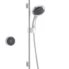 Mira Platinum Dual Gravity-Pumped Ceiling-Fed Dual Outlet Black / Chrome Thermostatic Wireless Digital Mixer Shower