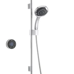 Mira Platinum Dual Gravity-Pumped Ceiling-Fed Dual Outlet Black / Chrome Thermostatic Wireless Digital Mixer Shower