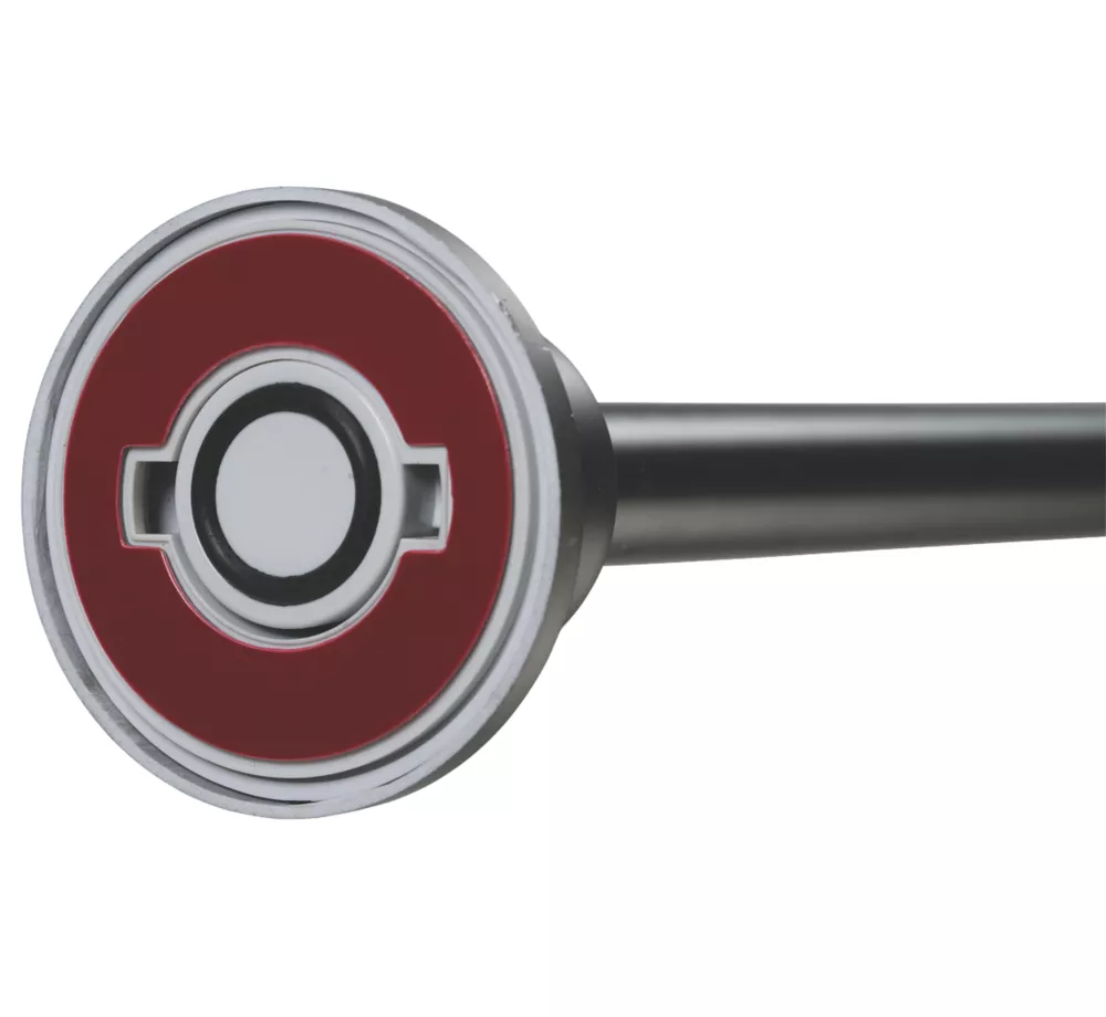 Croydex Round Telescopic Shower Rod Aluminium Black 2298mm - Image 2