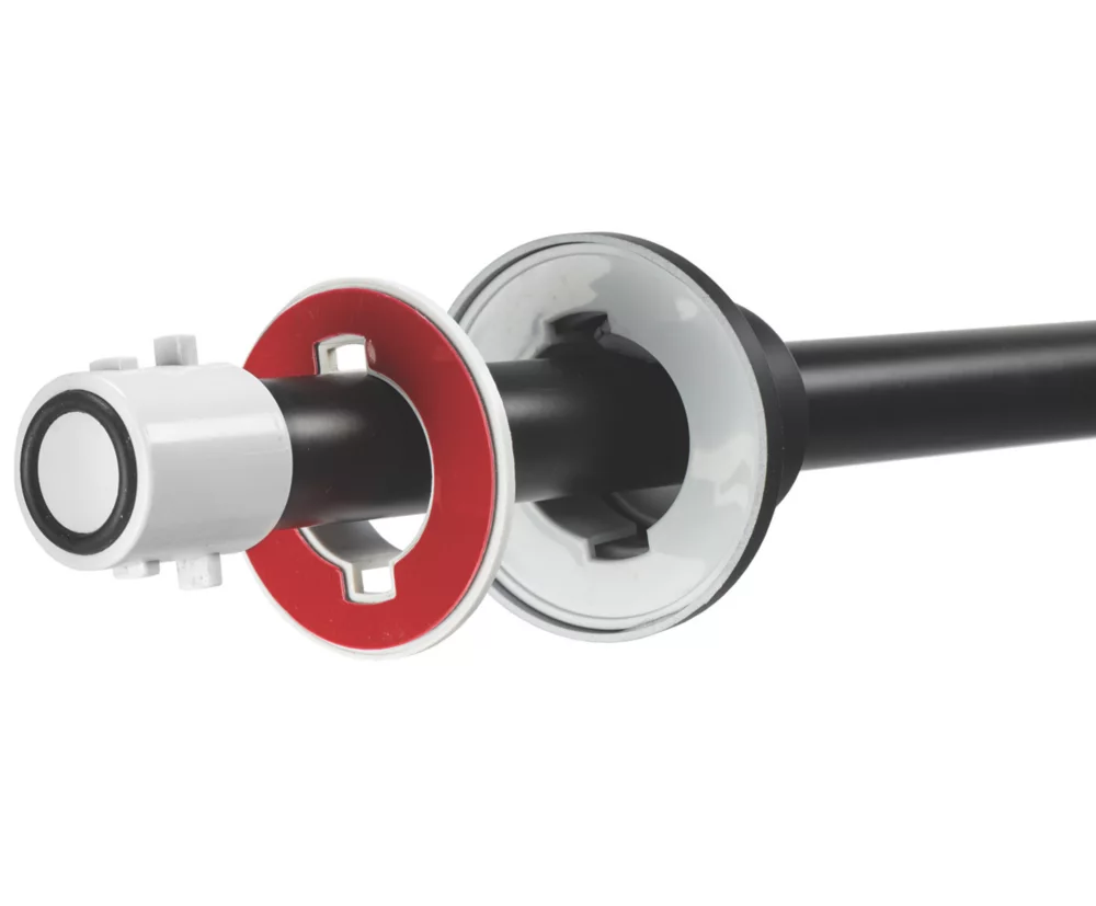 Croydex Round Telescopic Shower Rod Aluminium Black 2298mm - Image 4