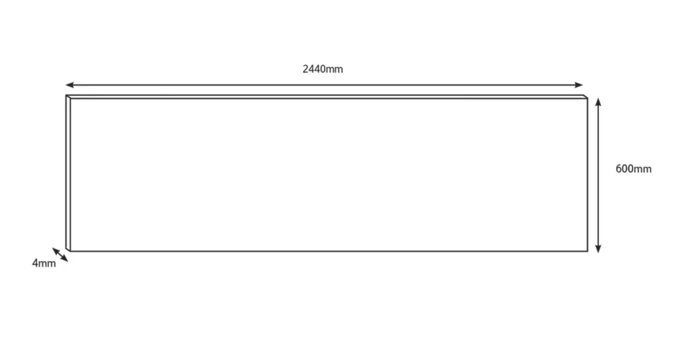 Splashwall Brown / Blue / Yellow / Red Alloy Splashback 2440 X 600 X 4mm - Image 4