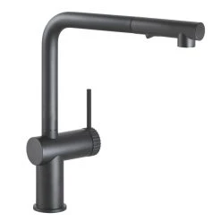 Abode Fraction Pull-Out Spray Mono Mixer Kitchen Tap Matt Black