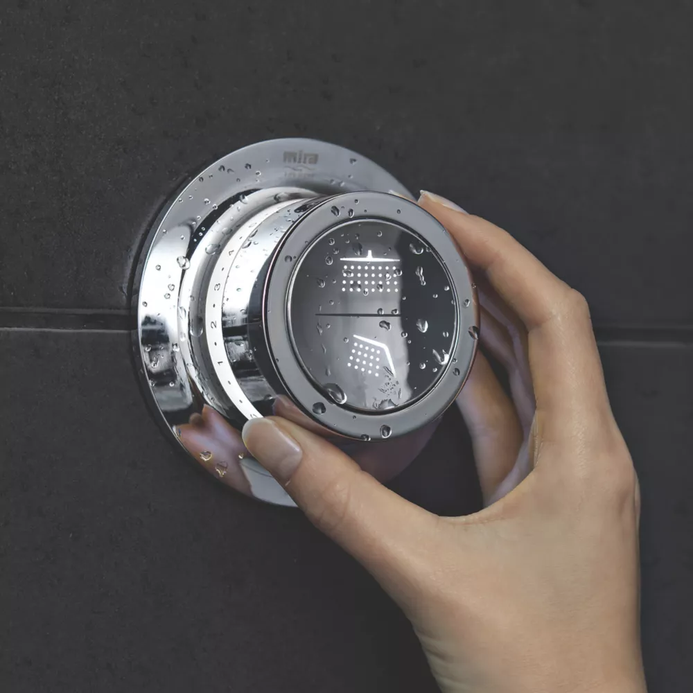 Mira Mode Maxim Gravity-Pumped Rear-Fed Dual Outlet Chrome Thermostatic Digital Shower - Image 2