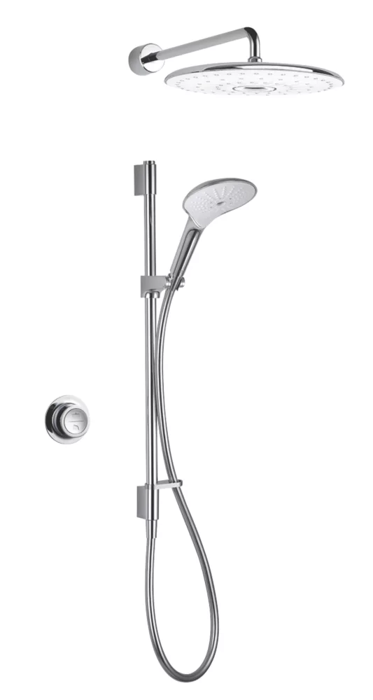 Mira Mode Maxim Gravity-Pumped Rear-Fed Dual Outlet Chrome Thermostatic Digital Shower
