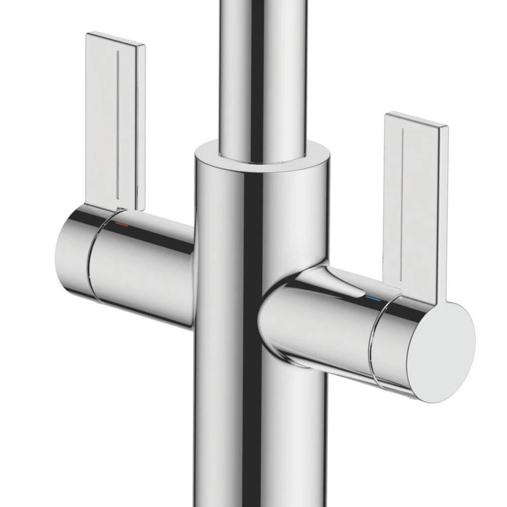 Clearwater Kira KIR30CP Double Lever Tap With Twin Spray Pull-Out Chrome - Image 2