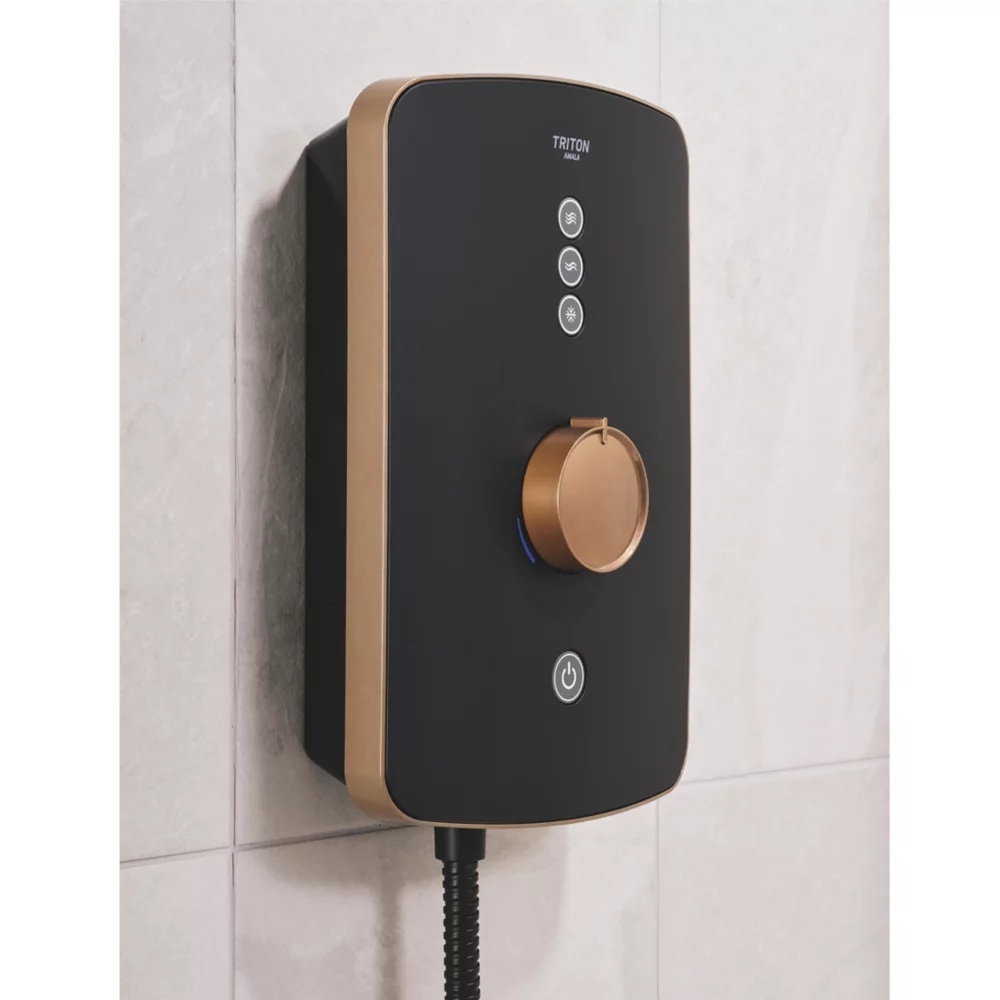 Triton Amala Black With Copper Accents 8.5kW Electric Shower - Image 6