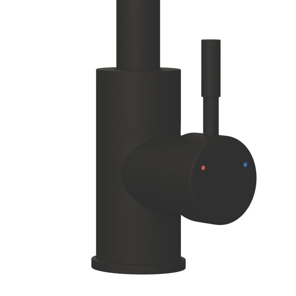 ETAL Holly Single Lever Mono Mixer Kitchen Tap Matt Black - Image 2