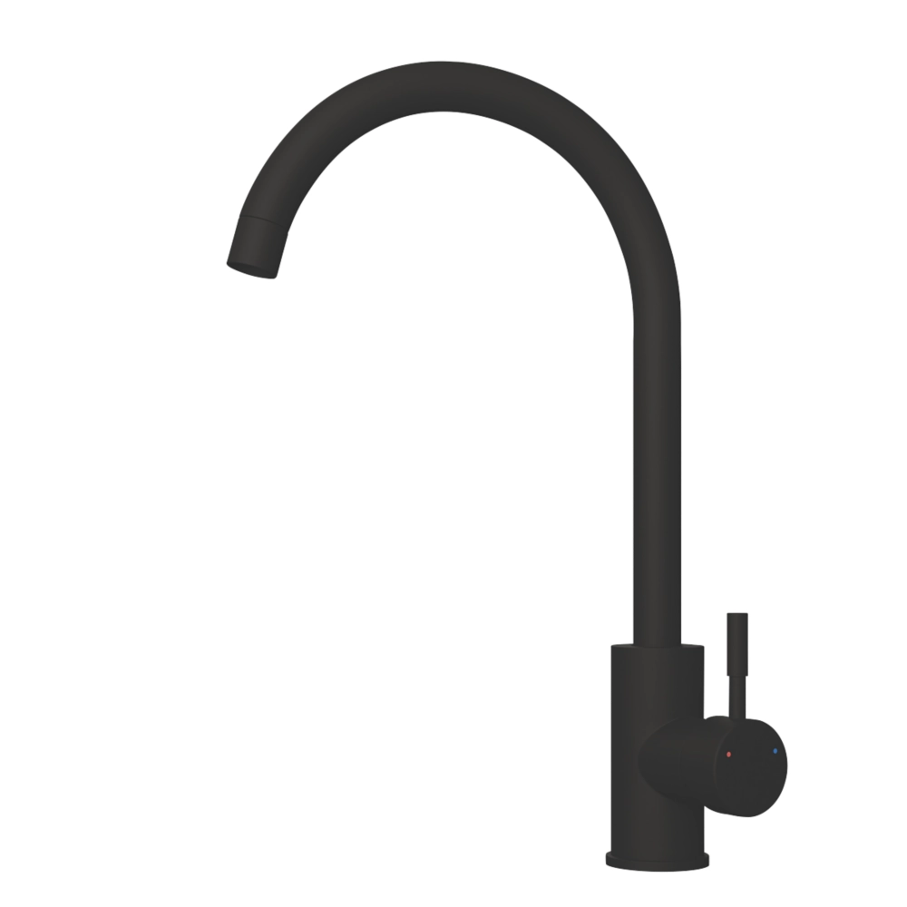 ETAL Holly Single Lever Mono Mixer Kitchen Tap Matt Black