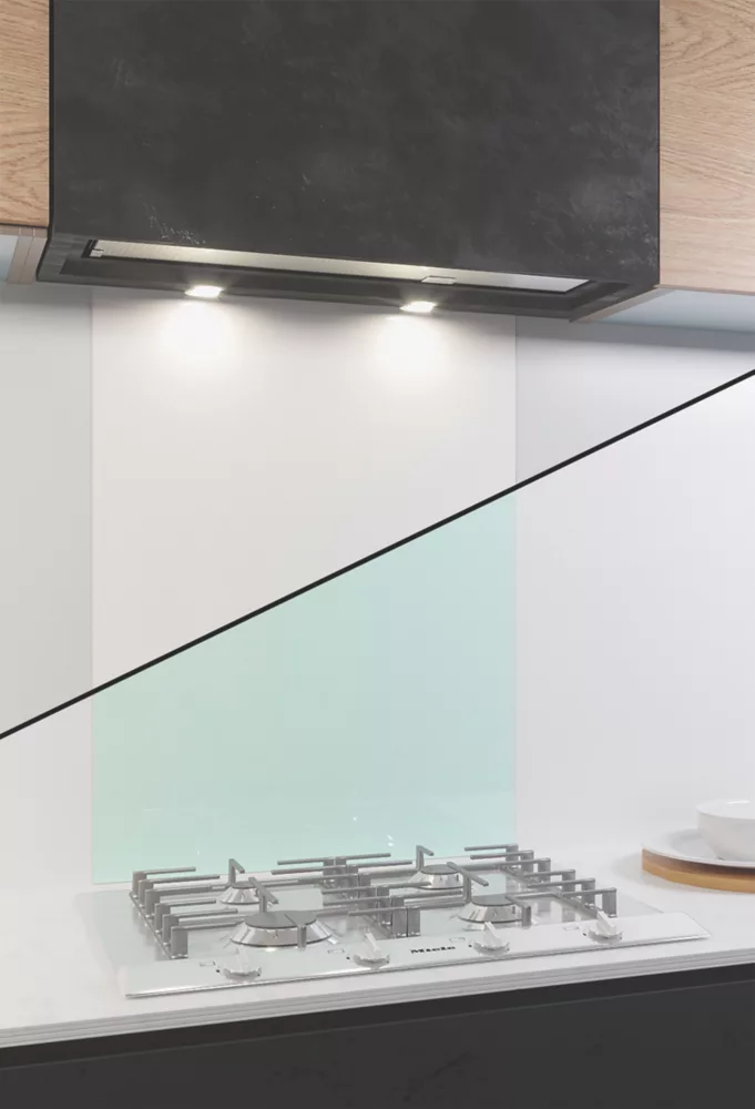 AluSplash Ice White / Ocean Wave Splashback 600 X 800 X 4mm