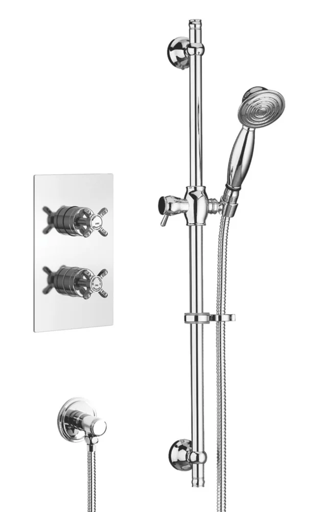 Bristan 1901 Rear-Fed Concealed Chrome Thermostatic Mixer Shower