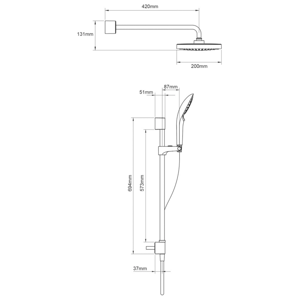 Mira Mode Dual Gravity-Pumped Rear-Fed Dual Outlet Chrome Thermostatic Digital Shower - Image 6