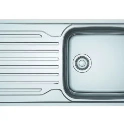 Franke Antea 1 Bowl Stainless Steel Reversible Inset Sink & Drainer 1000 X 500mm