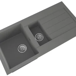 ETAL Comite 1.5 Bowl Granite Composite Kitchen Sink Grey Reversible 1000 X 500mm